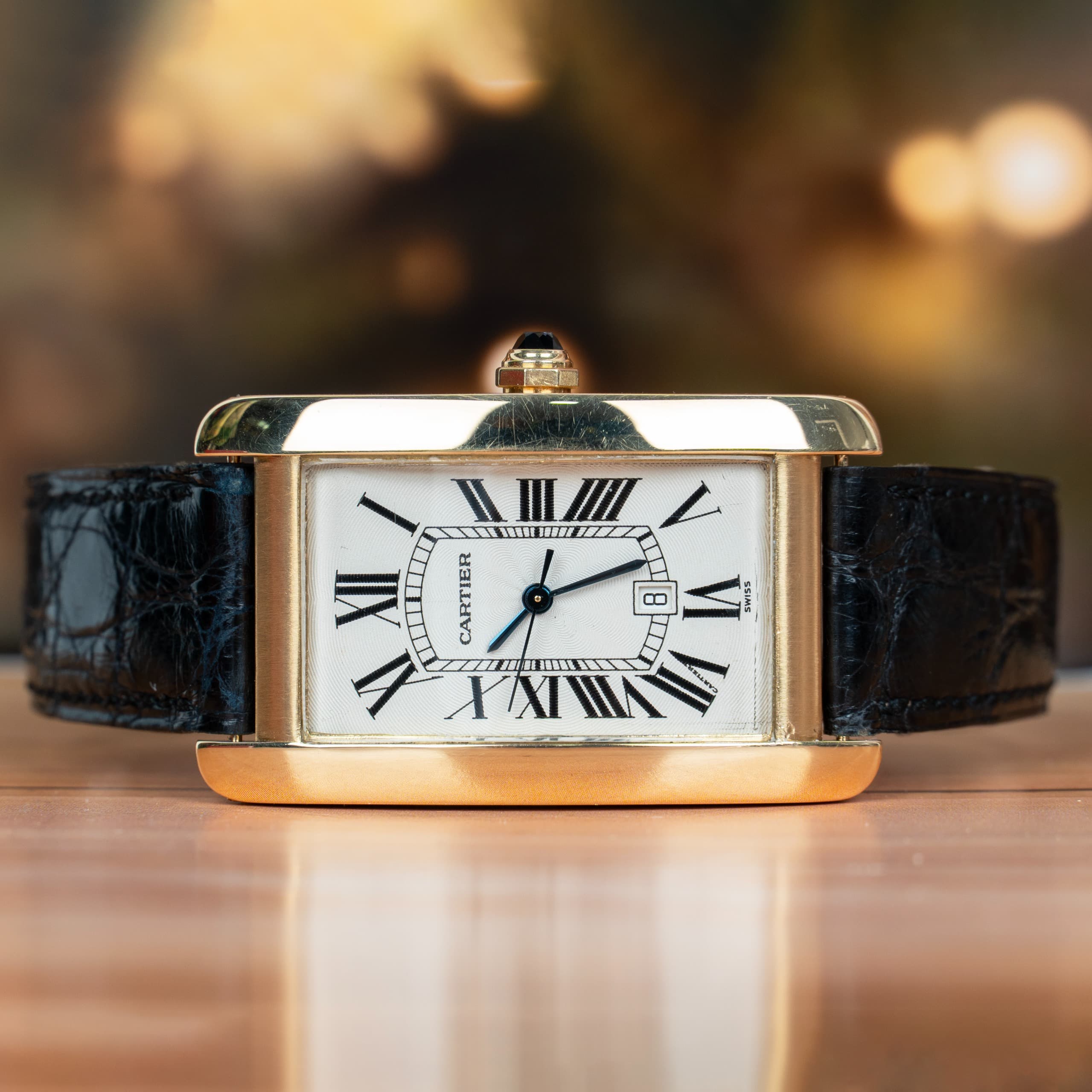 Cartier Tank Gold Americaine 27 MM 18K Yellow Gold Automatic
