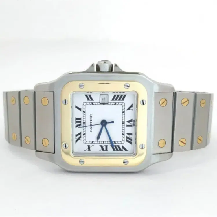 Cartier Santos Automatic 18k Yellow Gold & Steel 29MM-Hover-Image