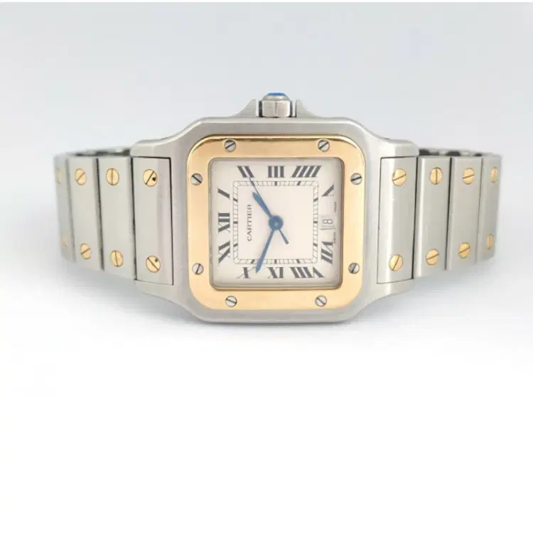 Cartier Santos 18k Yellow Gold & Steel 29MM Quartz-Hover-Image