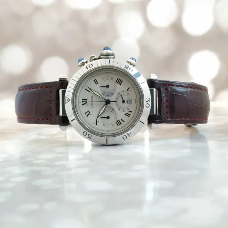 Cartier Pasha De Cartier 38MM Chronograph Stainless Steel 1050-Hover-Image
