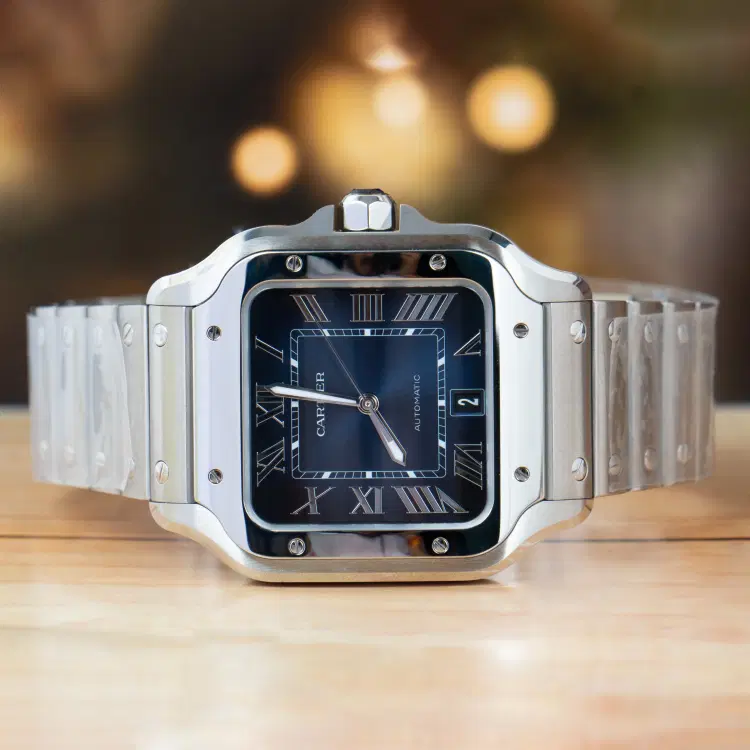 Cartier Santos De Cartier Blue Dial Steel Automatic-Hover-Image
