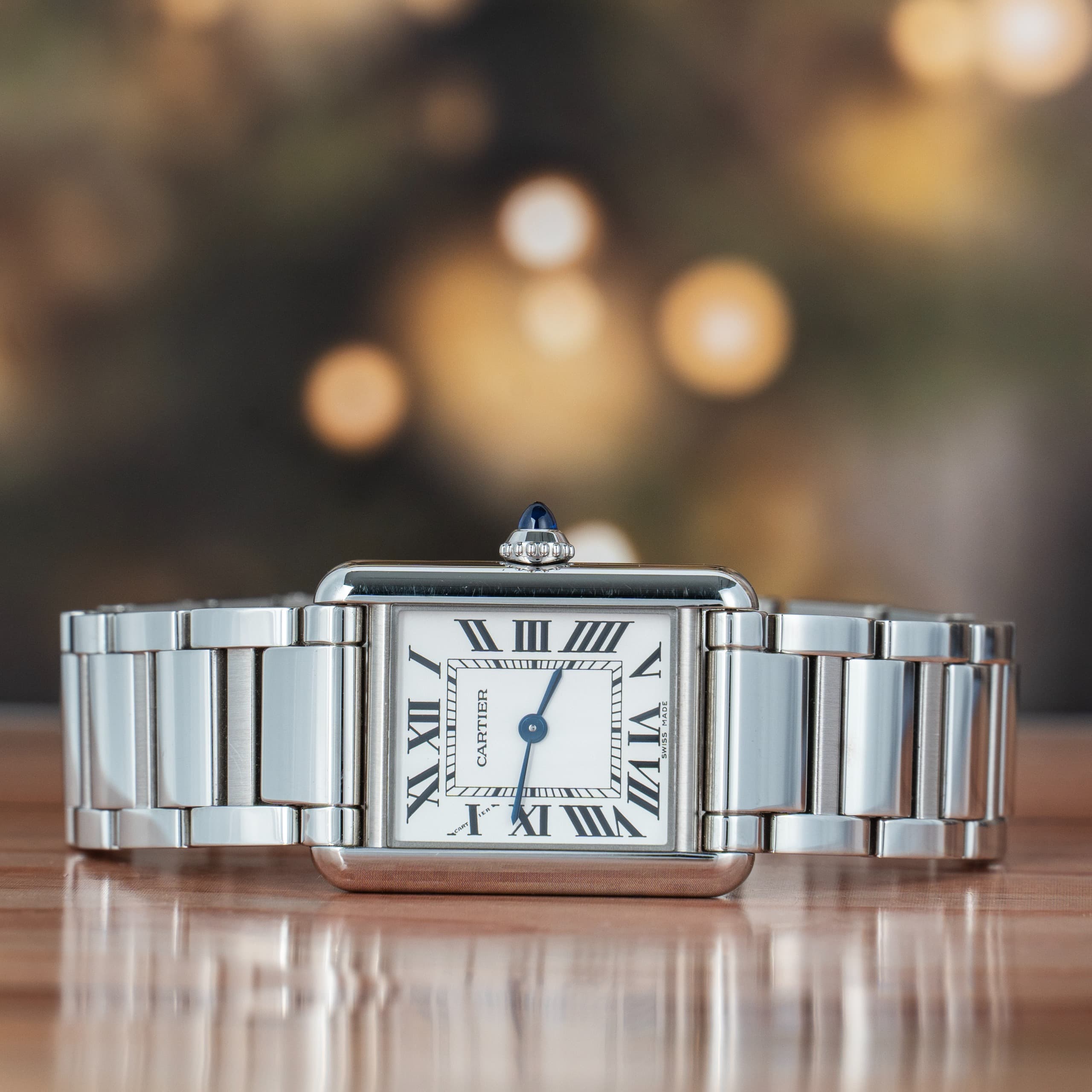 Cartier Tank Must Solarbeat 29.5 mm Silver Dial Steel Quartz Watch