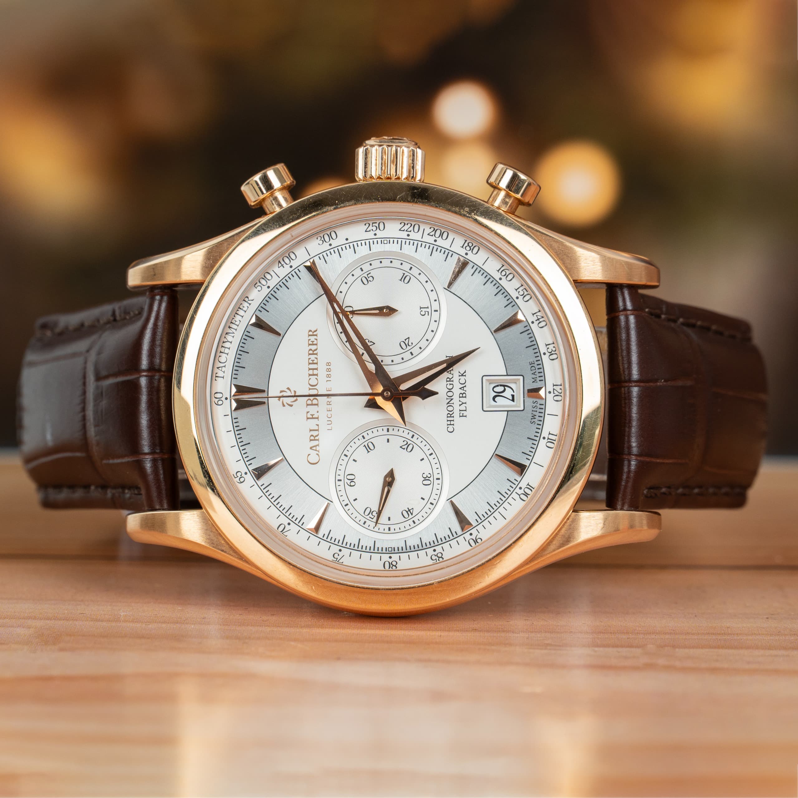 Carl F. Bucherer Manero Flyback 43 MM Silver Dial Automatic Watch Ref. No 00.10919.03.13.01