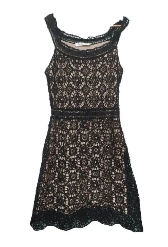 Dior Lace Pattern Knee Length Dress