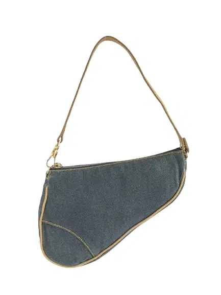 Dior Vintage Denim Mini Saddle Bag-Hover-Image