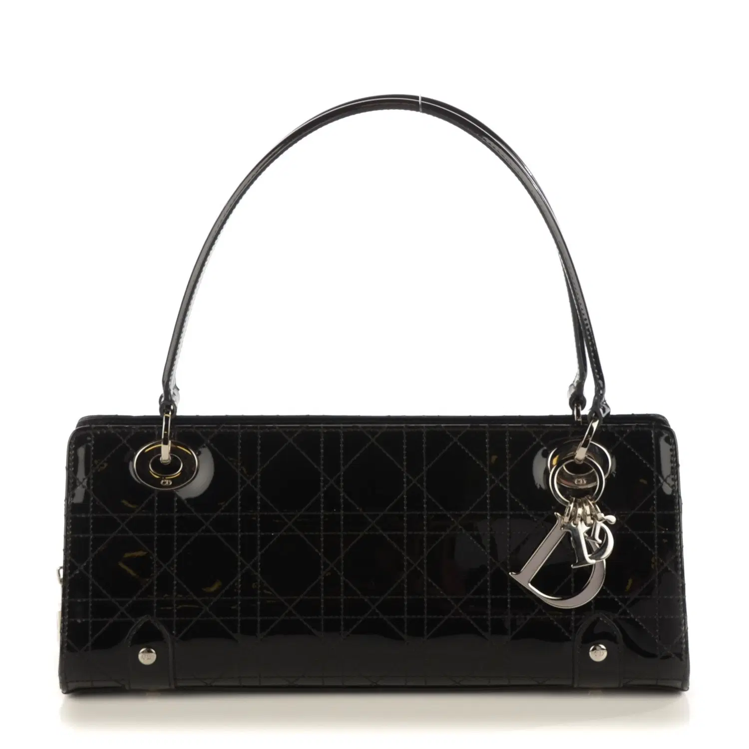 Lady Dior Patent Leather East West Handbag
