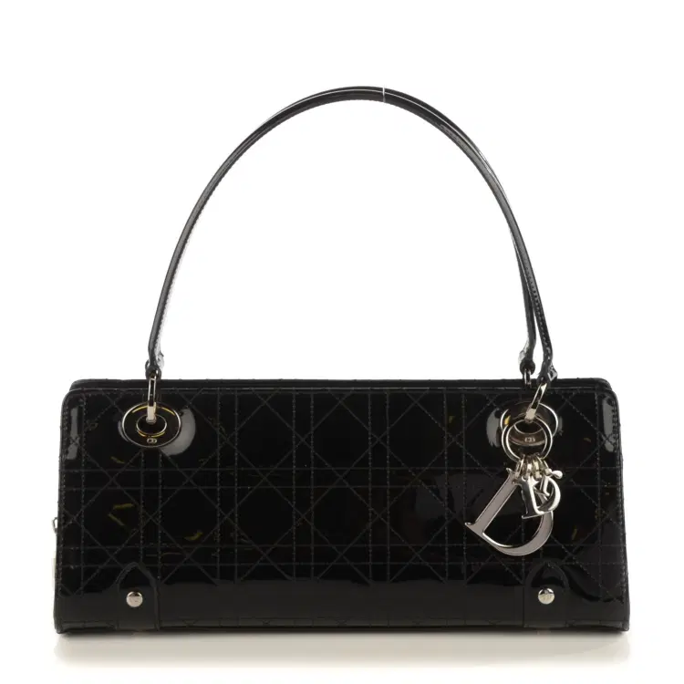 Lady Dior Patent Leather East West Handbag-Hover-Image