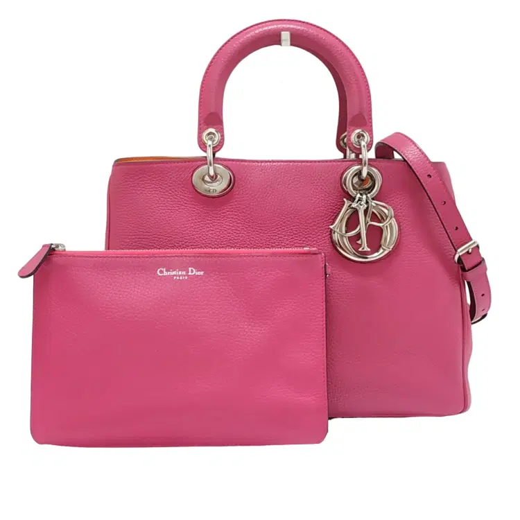 Dior Diorissimo Pink Leather Tote-Hover-Image