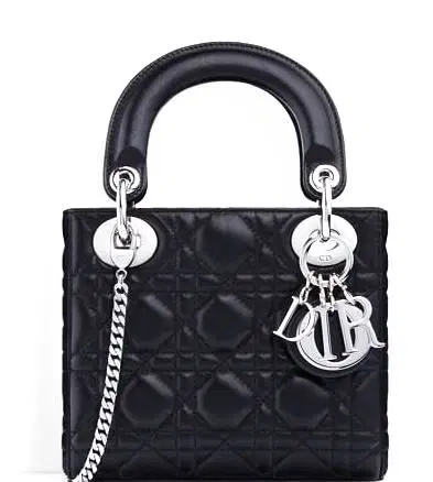 Dior Black Cannage Mini Lady Dior Bag-Hover-Image