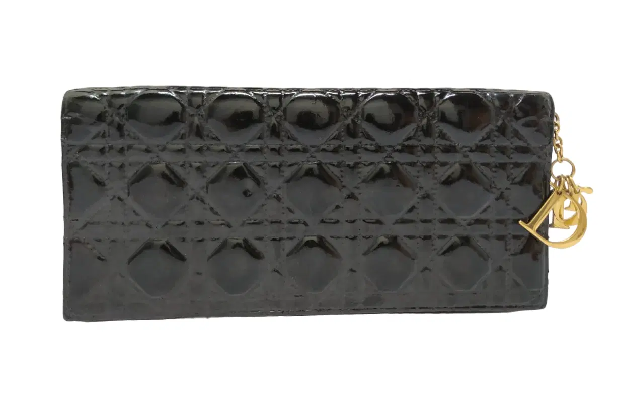 Dior Black Cannage Leather Lady Dior Clutch