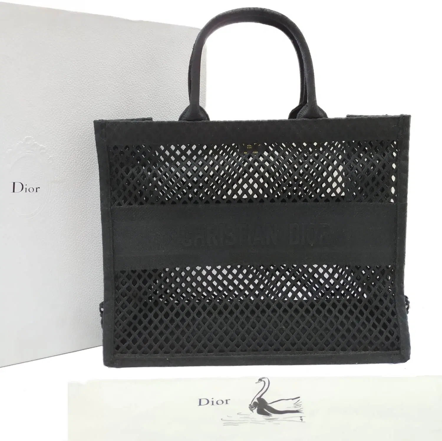 Dior Mesh Embroidered Large Book Tote