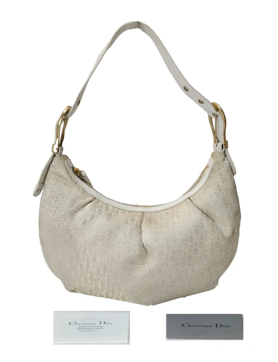 Dior Oblique Canvas and Leather Hobo Bag
