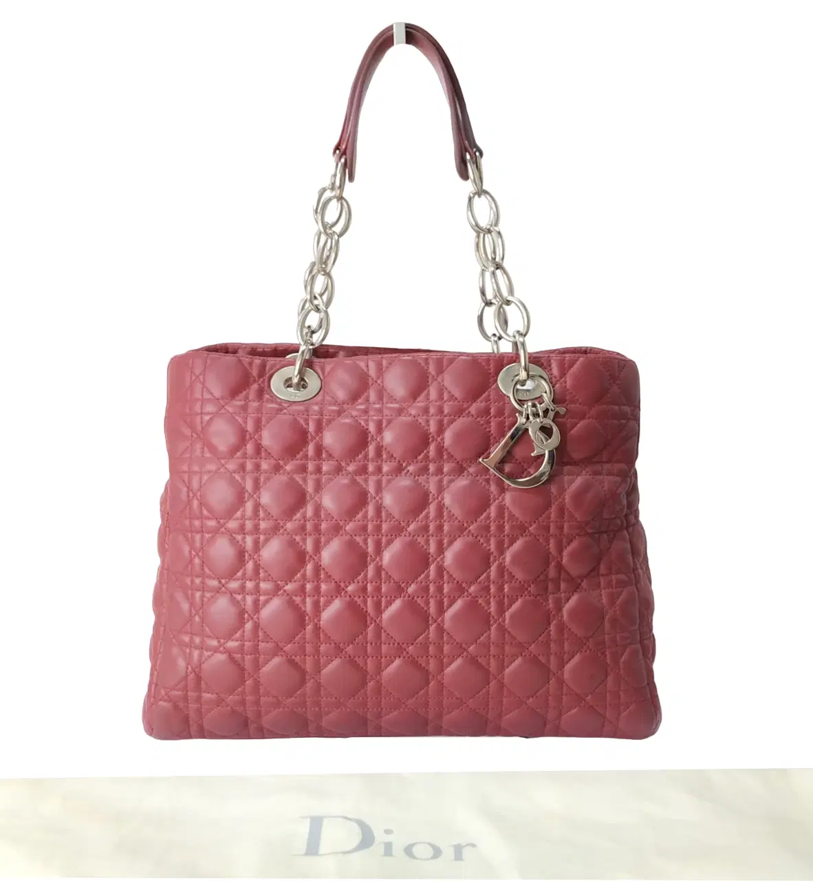 Dior Cannage Quilted Leather Shopping Tote
