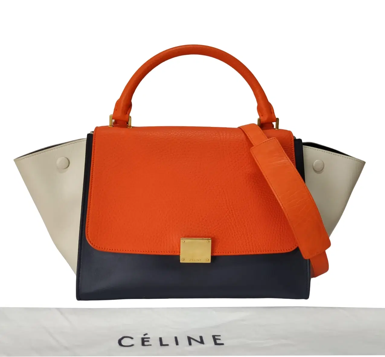 Celine Tricolor Trapeze Leather Bag