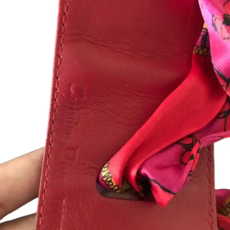 Dior Pink Leather Silk Scarf Wide Belt-Hover-Image