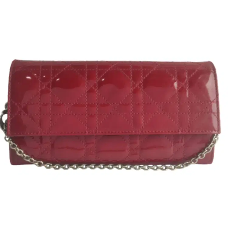 Dior Patent Leather Lady Dior Wallet On Chain-Hover-Image