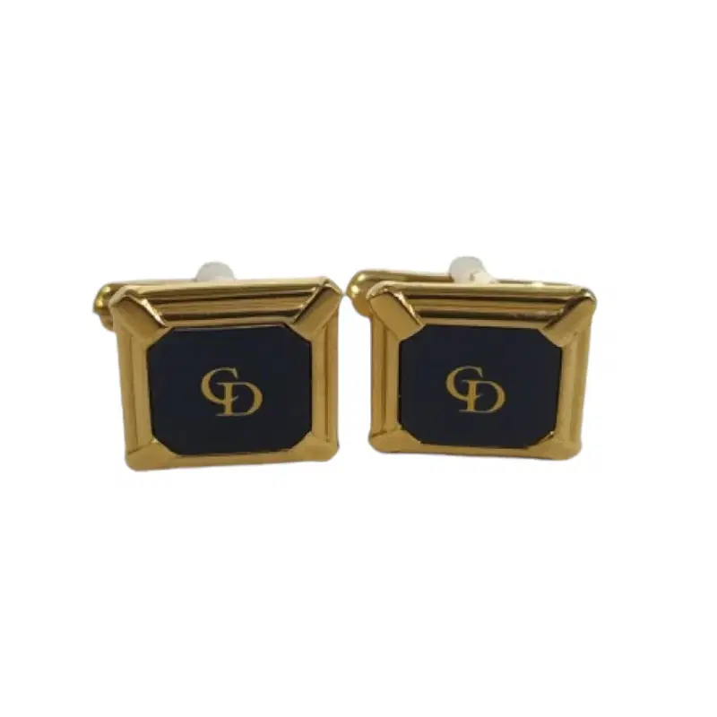Dior Gold Plated and Black Onyx Cufflink