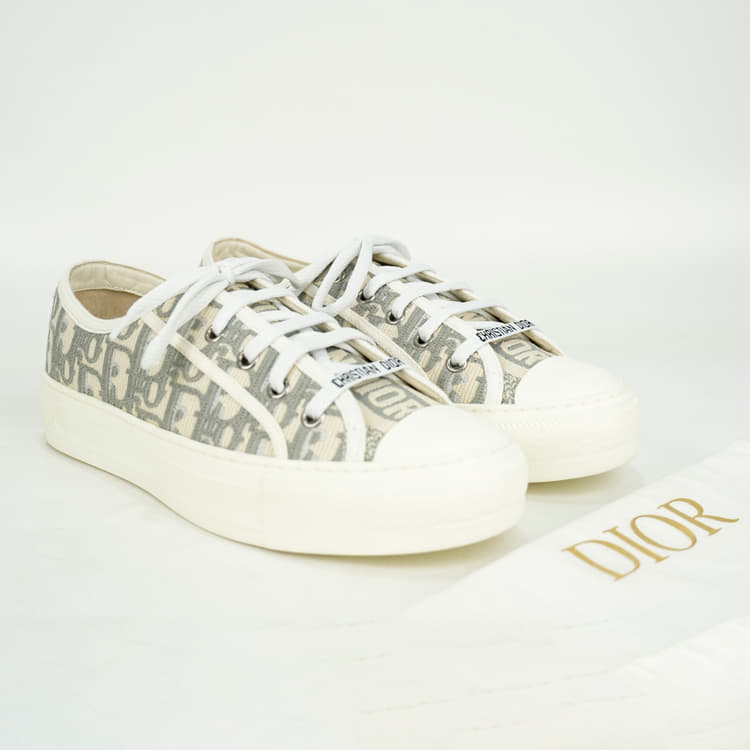 Size 37.5 - Dior Walk'n'Dior Sneakers in Embroidered Cotton-Hover-Image
