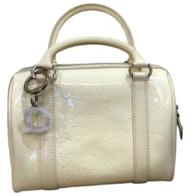 Christian Dior Off White Boston Polochon Handbag