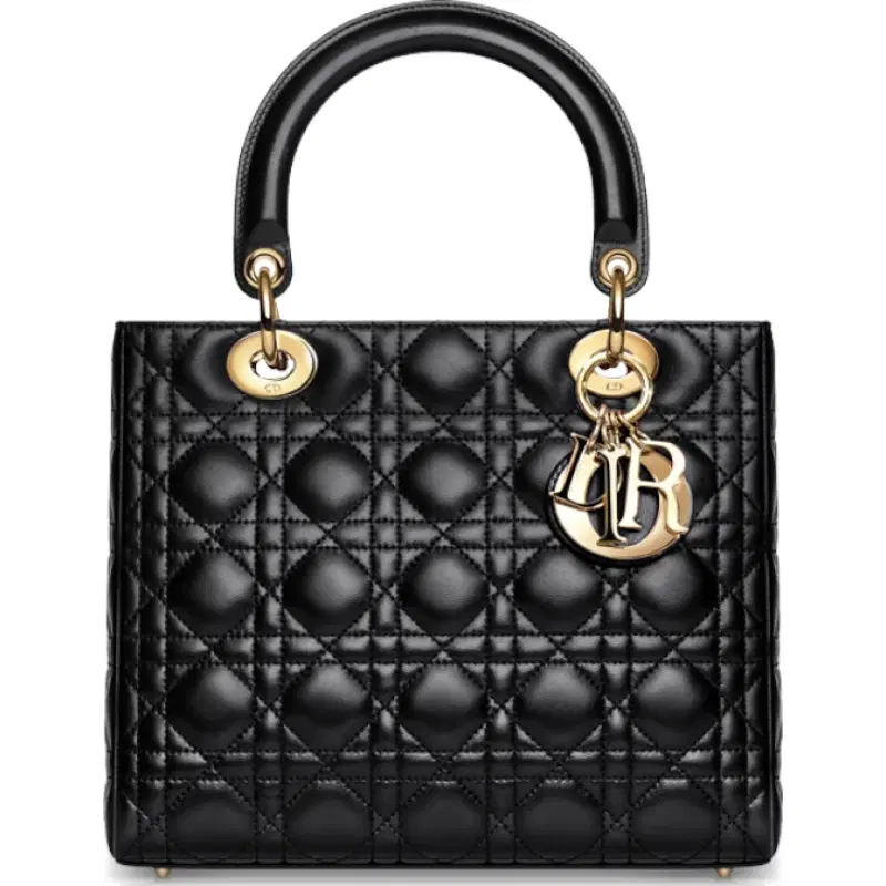 Classic Lady Dior Medium Black Lambskin (Medium)