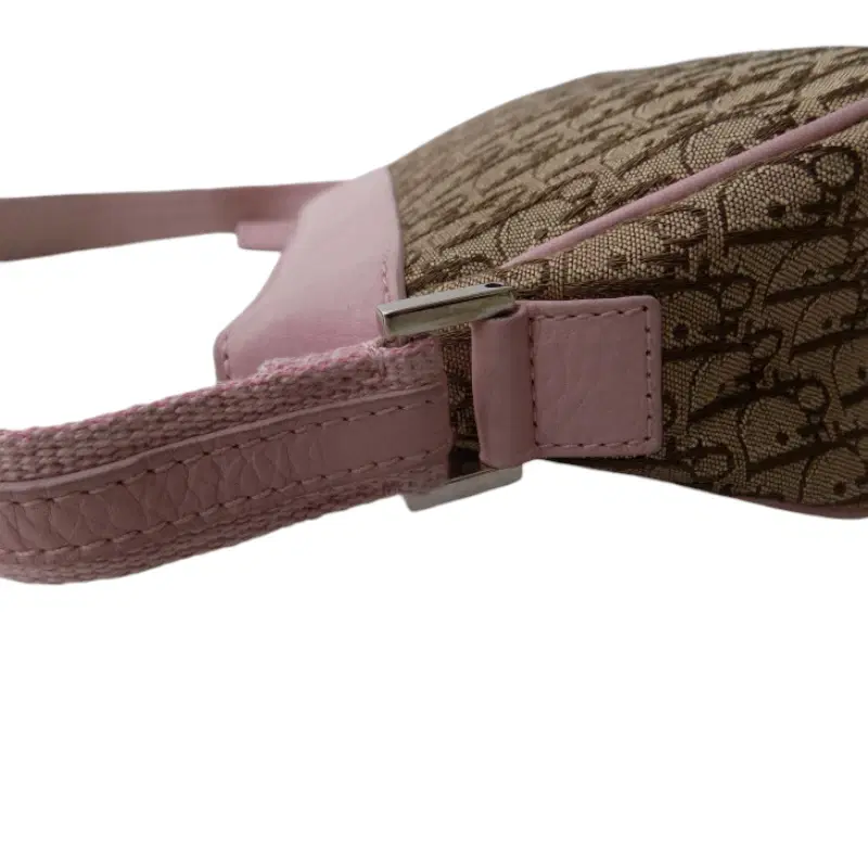 CHRISTIAN DIOR CANVAS PINK/BROWN SATCHEL SHOULDER BAG