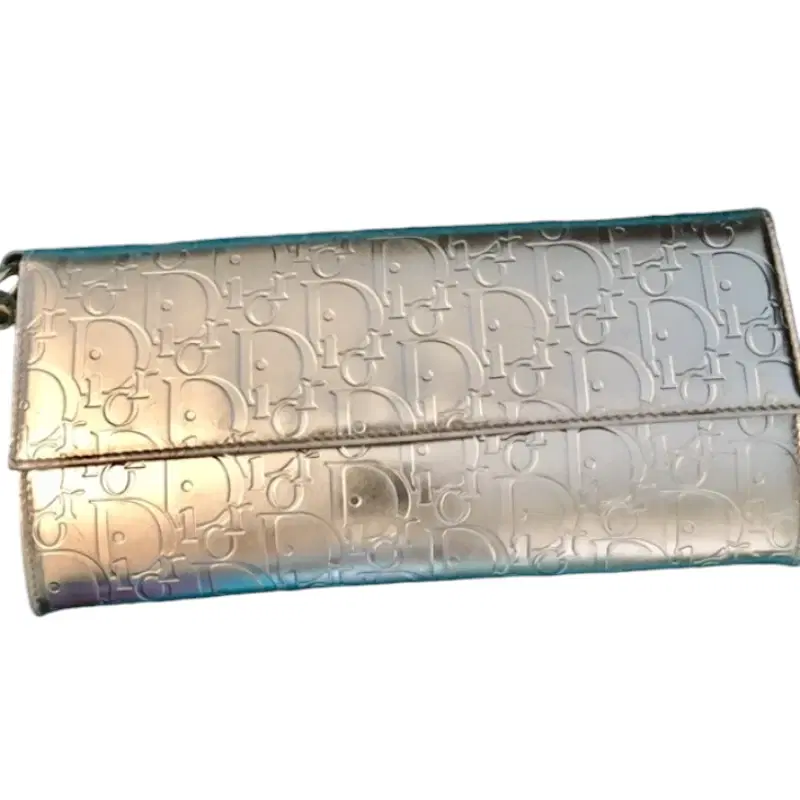 Christian Dior Metallic Gold Monogram Wristlet