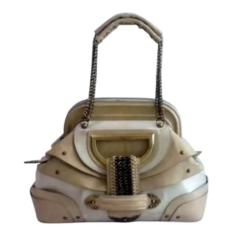 Dior Jeanne Beige Leather Chain Handle Bag