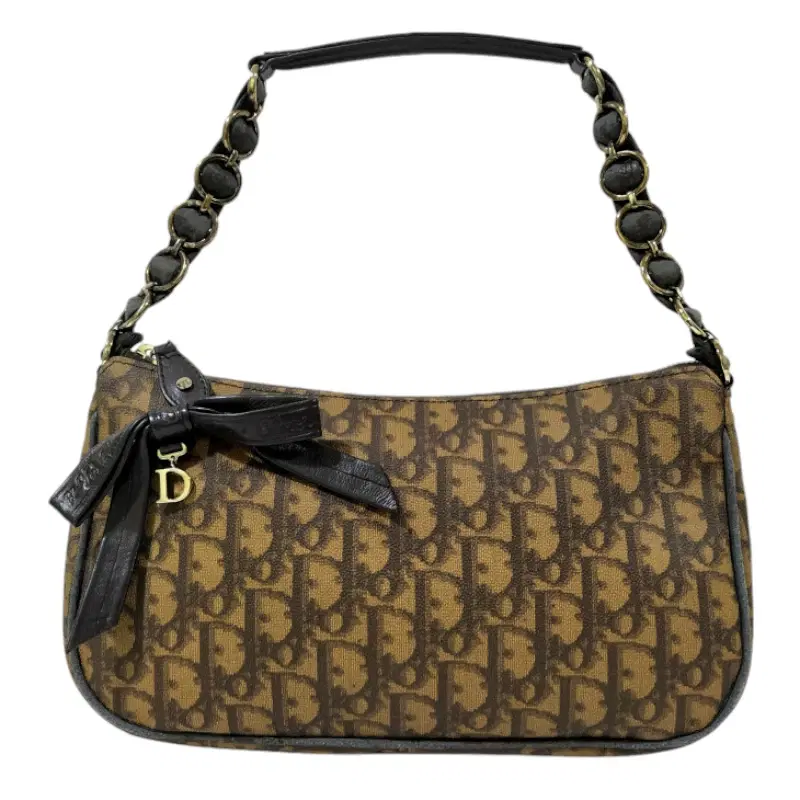 Dior Monogram Pvc Small Bow Shoulder Bag