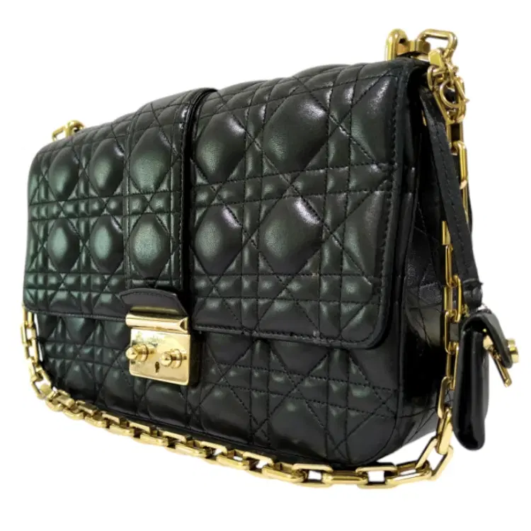 Dior Black Cannage Leather Medium Miss Dior Flap Bag-Hover-Image