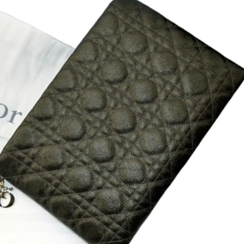 Dior Quilted Panarea Coated Canvas Large Clutch