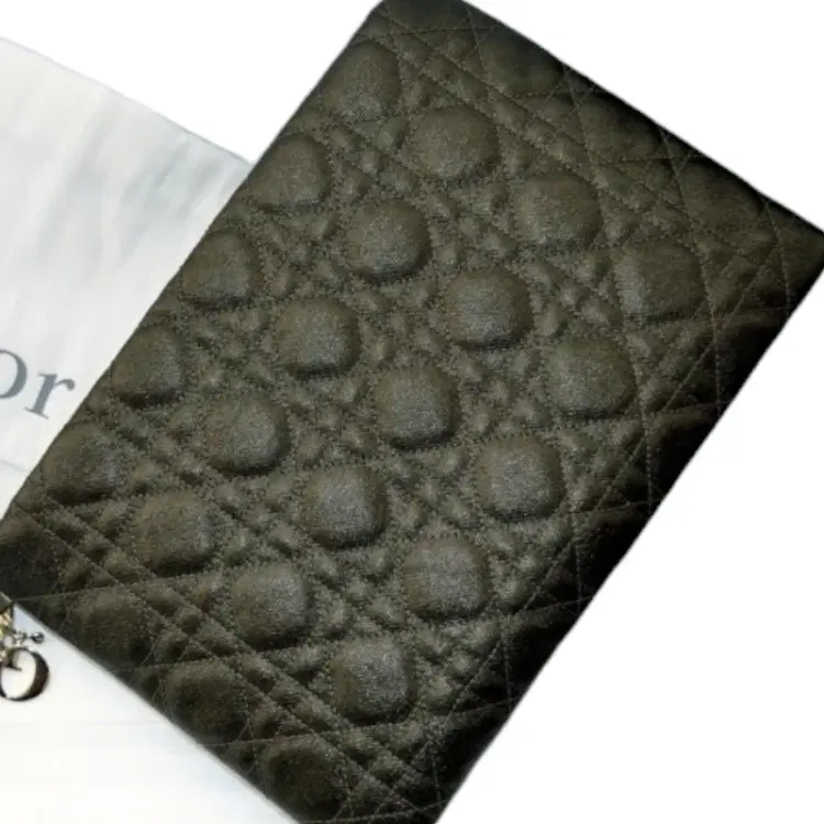 Dior Quilted Panarea Coated Canvas Large Clutch-Hover-Image