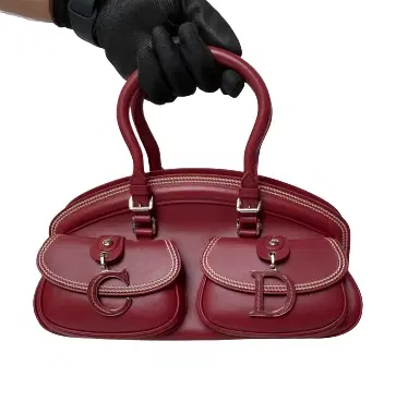 Dior Red Leather Medium Detective Bag-Hover-Image