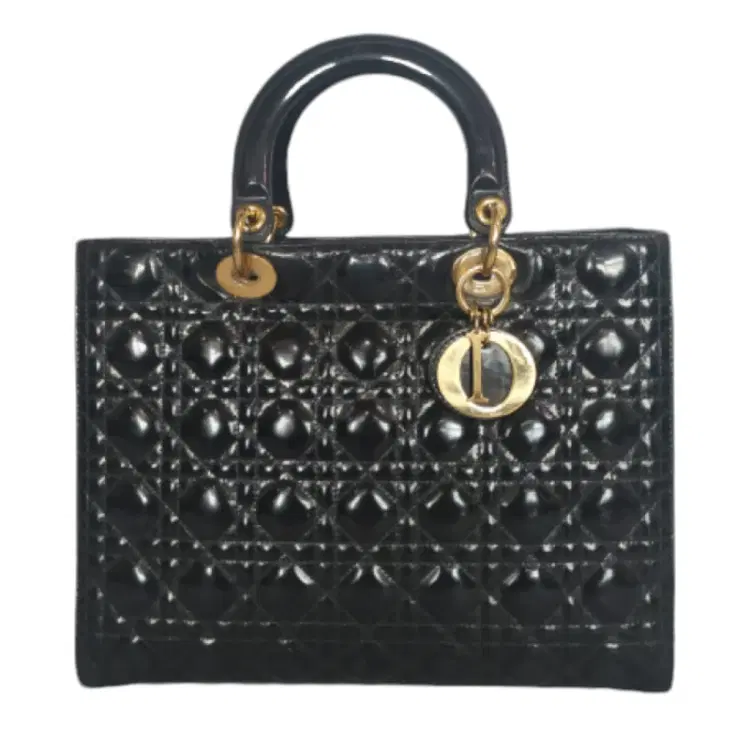 Dior Patent Leather Lady Dior Tote-Hover-Image