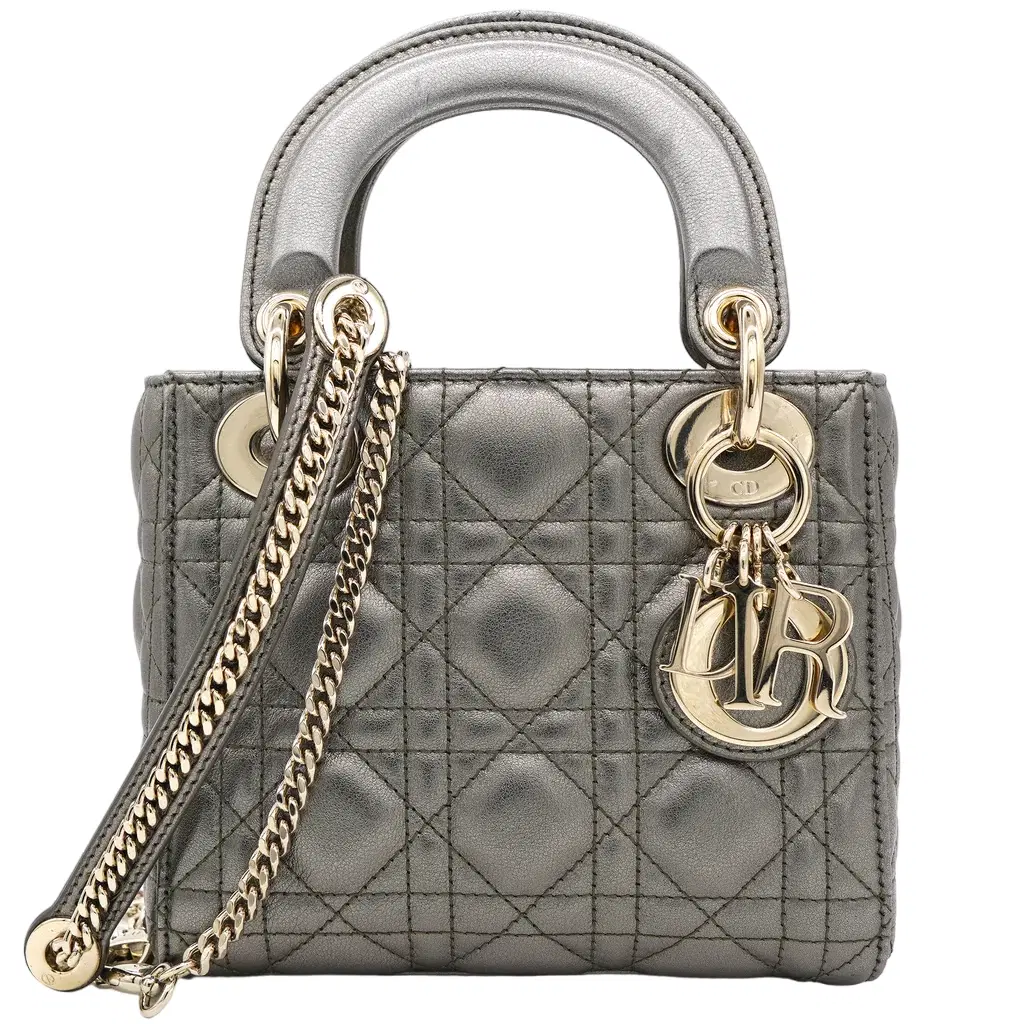 Dior Cannage Leather Mini Lady Dior Tote