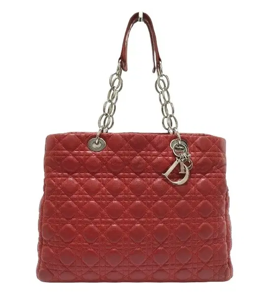 Christian Dior Cannage Leather Shopping Tote Bag