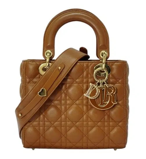 Dior Brown Leather Small Lady Dior Tote-Hover-Image