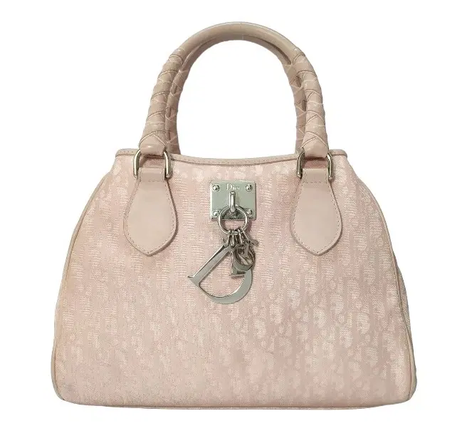 Christian Dior Pink Oblique Canvas and Leather Tote-Hover-Image