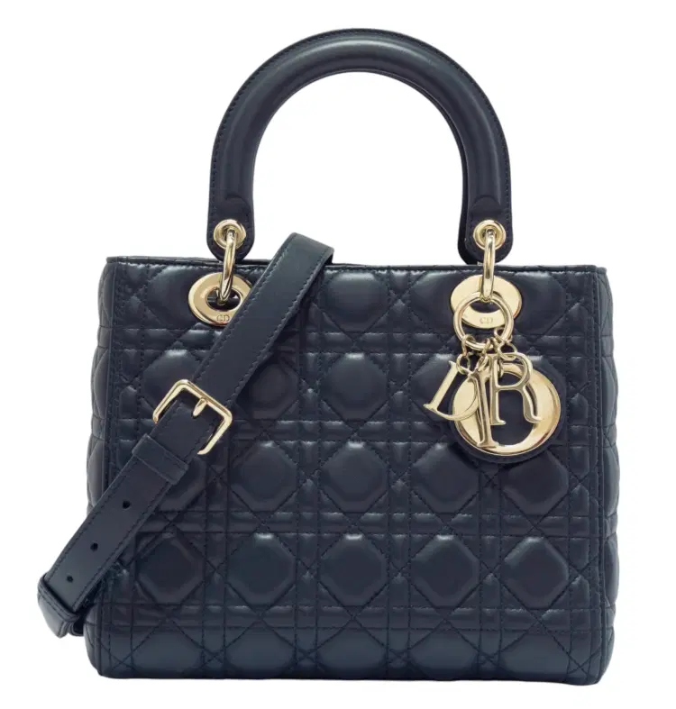 Lady Dior Medium Cannage Lambskin Handbag-Hover-Image