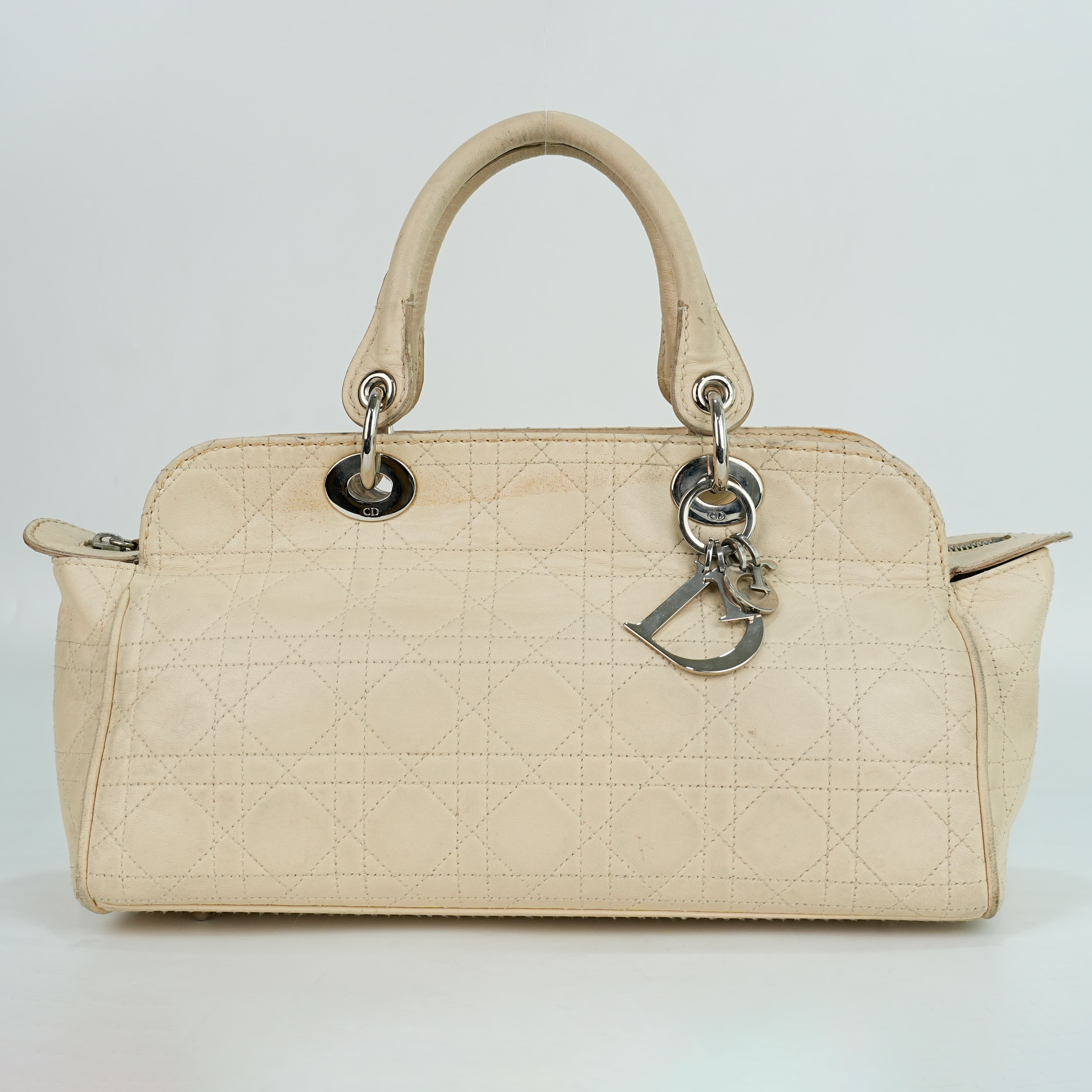 Christian Dior Vintage Whipstitch Cannage Lady Dior Bag