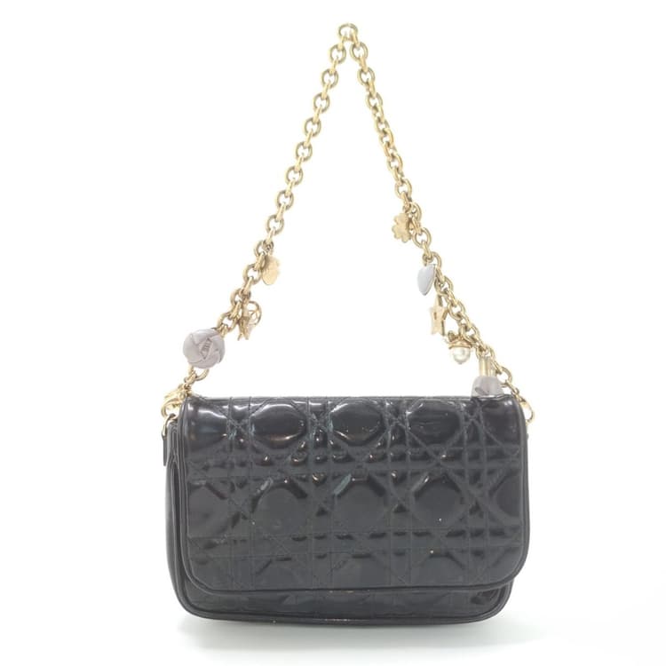 Dior Lady Charms Patent Leather Cannage Pochette-Hover-Image