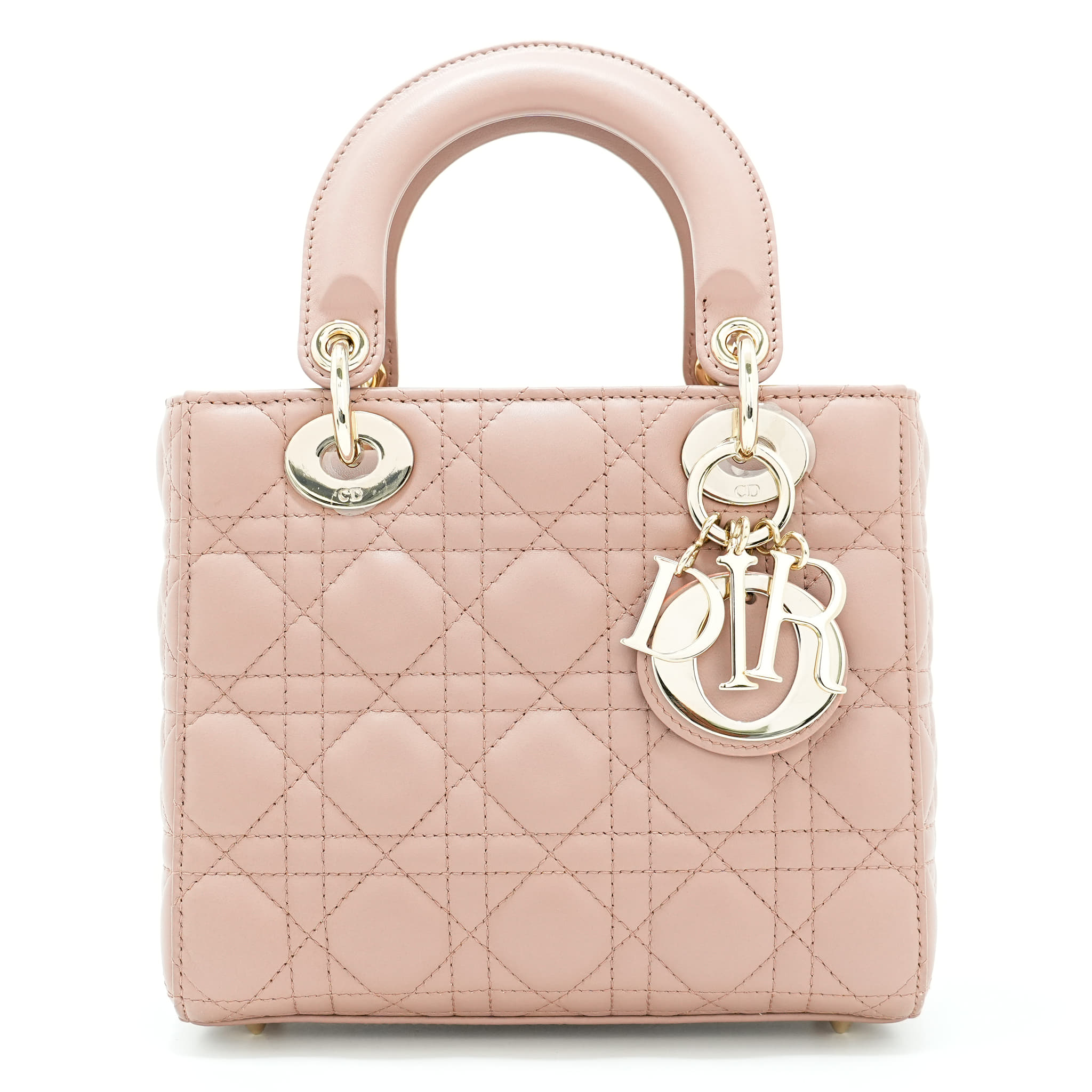 Lady Dior Small My ABCDior Bag in Blush Cannage Lambskin