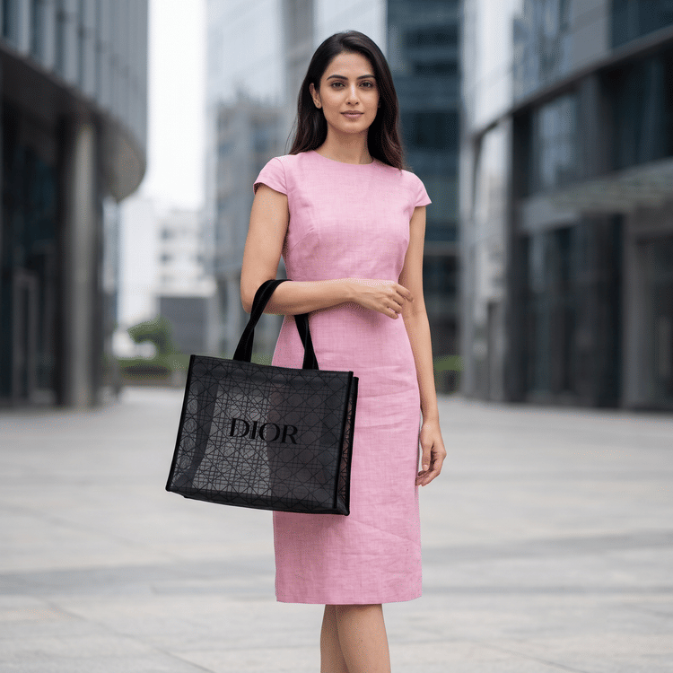 Dior Beauty Lace Mesh Tote-Hover-Image