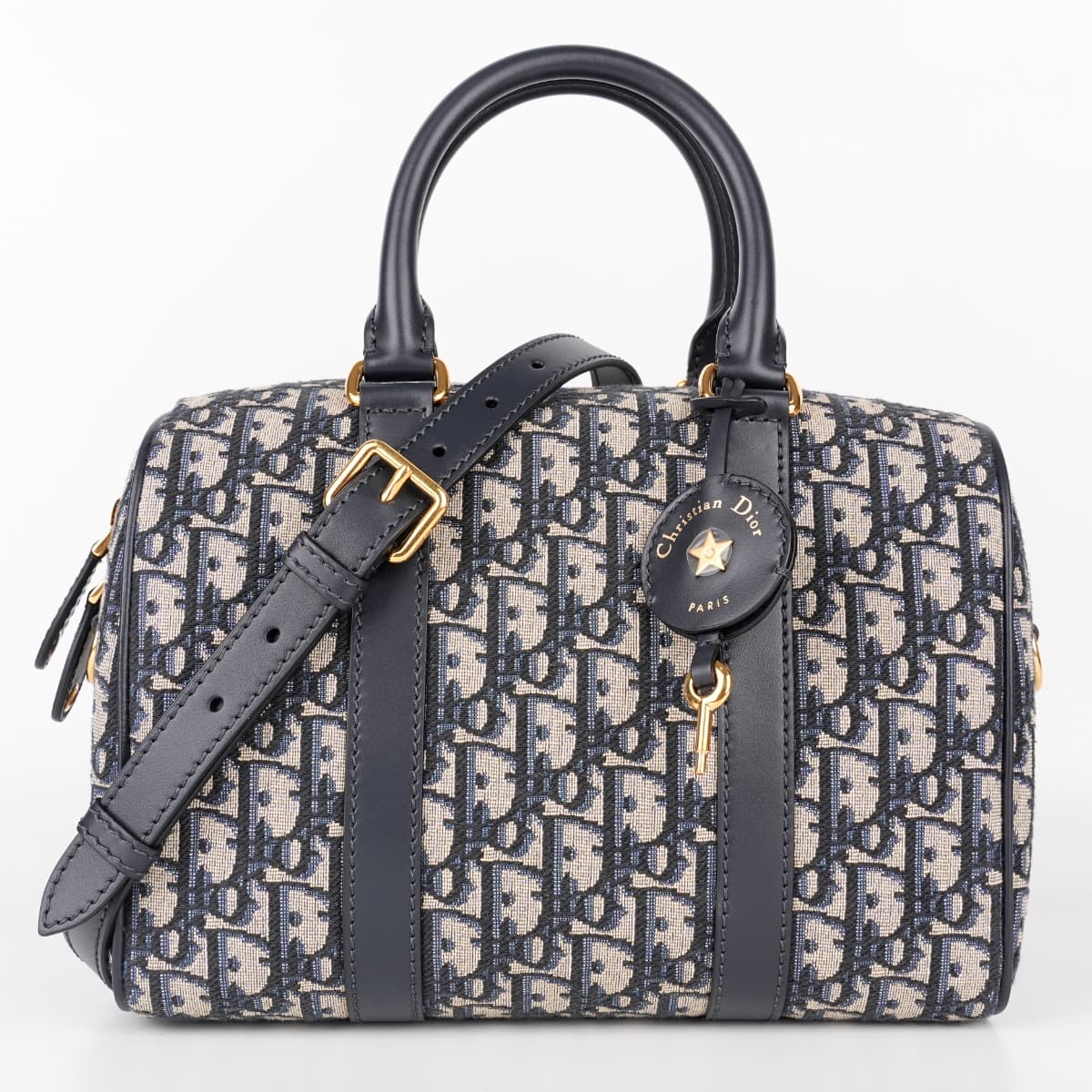 Dior Groove 25 bag in blue Dior Oblique jacquard canvas