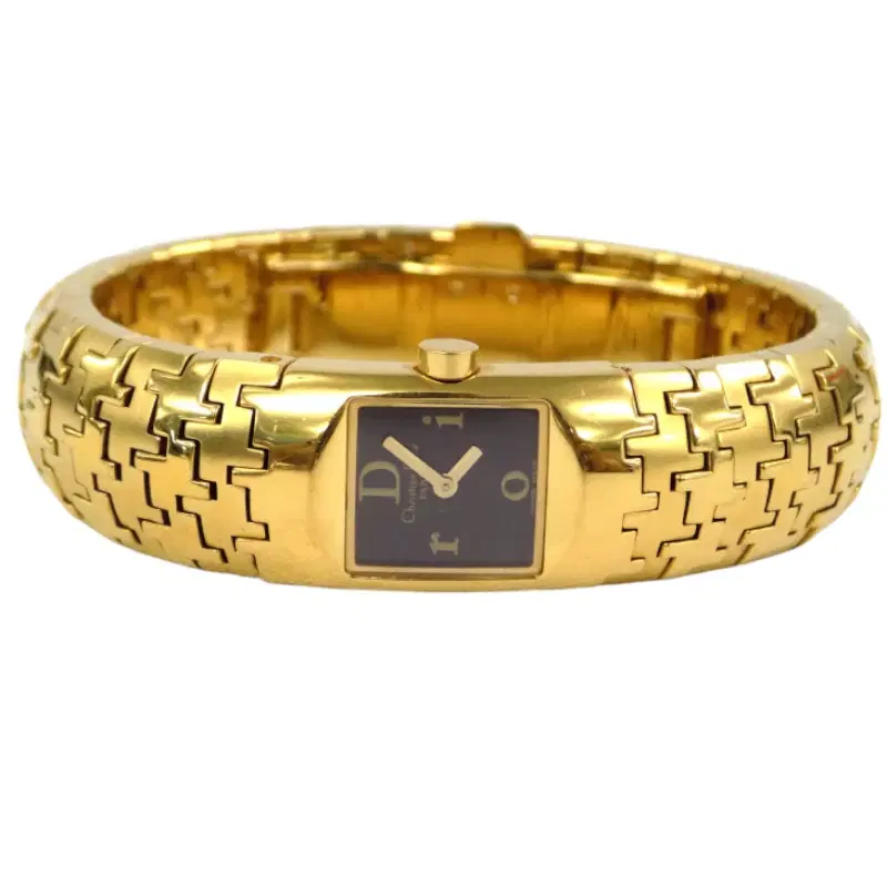 Christian Diorific Women'S Puzzle Gold Tone Bangle