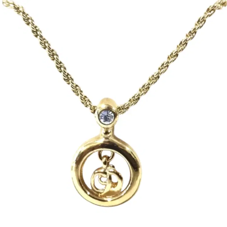 Dior CD Logos Charm Necklace-Hover-Image