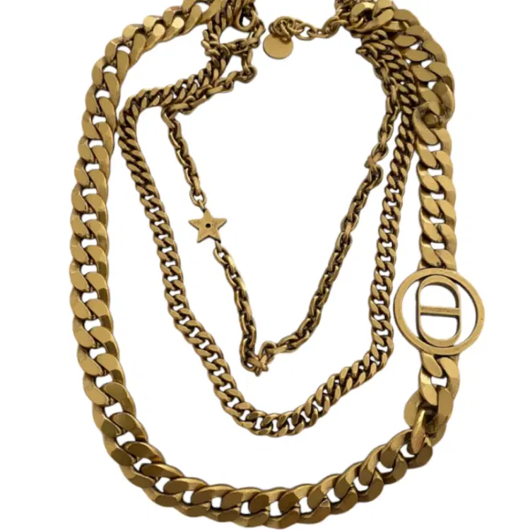 Dior CD logo Chain Links Necklace-Hover-Image