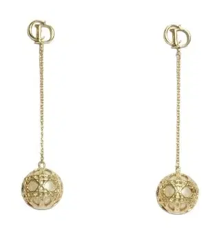 Dior Secret Cannage Mise En Dior Drop Earrings-Hover-Image