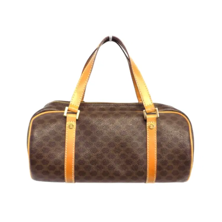 Celine Macadam PVC Canvas Leather Brown Handbag-Hover-Image