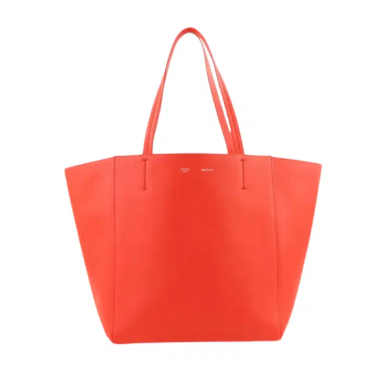 Celine Cabas Phantom Medium Red Leather Tote-Hover-Image