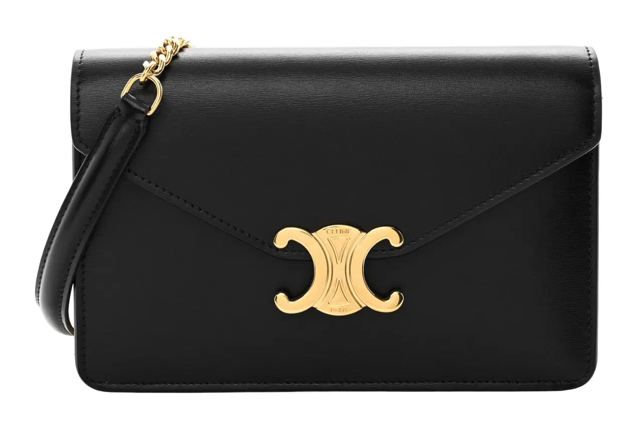 Celine Margo Wallet On Chain In Shiny Calfskin